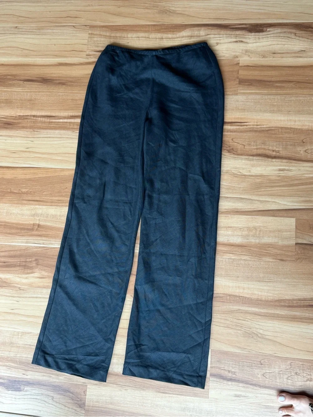 100% linen reformation black pants